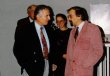 Šéfredaktoři Milan Jozíf (Automobil) a Tom Hyan (AutoTip) na akci v roce 1995, uprostřed Helena, později Hyanová; za Milanem fotograf Ota Šaffek