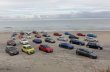 Zúčastněné typy automobilů na pláži v dánském Tannisby