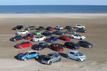 Zúčastněné typy automobilů na pláži v Tannisby