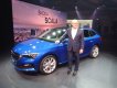 Bernhard Maier, předseda představenstva Škoda Auto, jako první uvádí Scalu na tiskové konferenci v Terminalu Petah Tikva