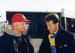 Niki Lauda a Michael Schumacher na Velké ceně Británie v Silverstone (1993)